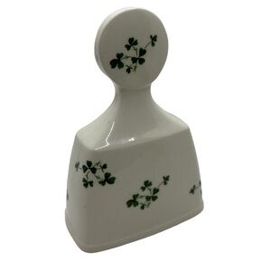 Vintage Carragaline Pottery Irish Shamrock/Clover Ceramic Bell